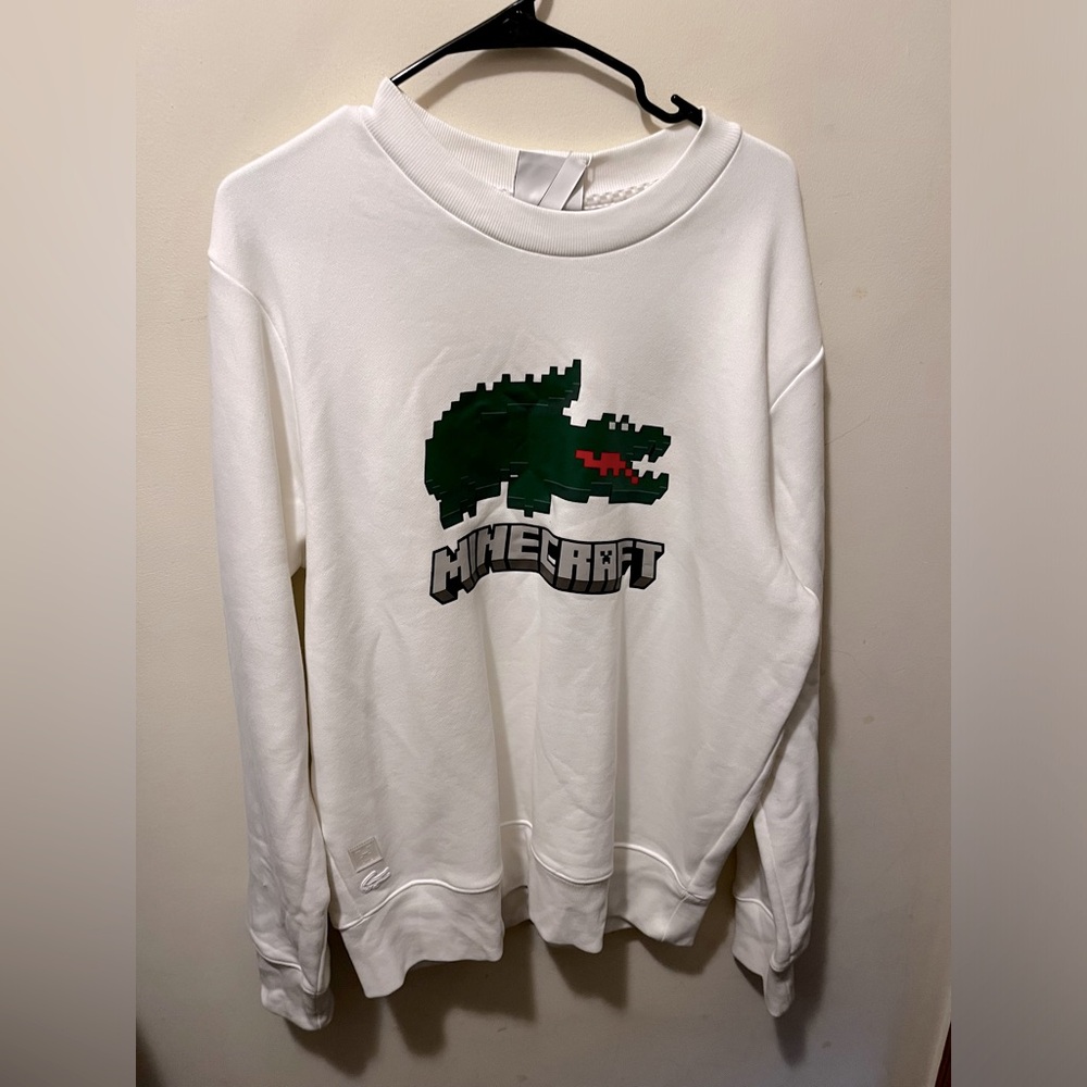 NWT Lacoste‎ x Minecraft unisex crew sweatshirt large